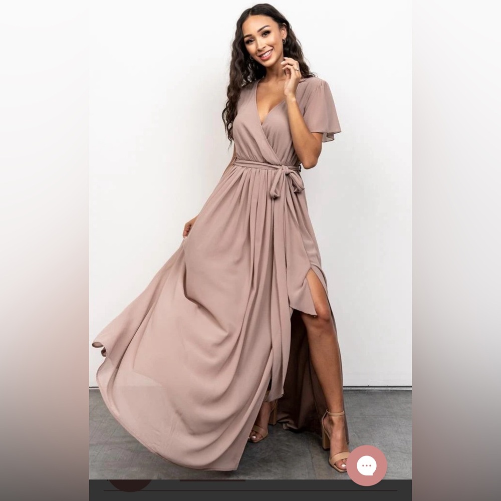 Baltic born- taupe Maxi dress